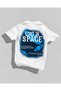 Lost in Space Anime Oversize T-Shirt - Space Themed Unisex Black and White Tee