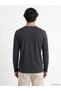 Rmz Gi̇yi̇m Farkiyla Zero Roba Collar Long Sleeve Combed Cotton Men's T-Shirt - 5