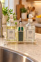 Duonest Glass Liquid Soap Dispenser and Detergent Dispenser Set with Stand 2 × 500 ml Countertop Organizer with Pump and Sponge Compartment - 6