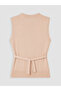 Esvab • Modern & Distinctive Zero Roba Collar Belted Women's Knitwear Vest - 8