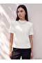 Esvab • Modern & Distinctive Stand Collar Textured Padded Blouse