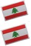 2 pcs Lebanon Flag Tactical Embroidered Patches Badges Morale Tactics Military Patch.