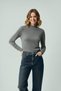 Damen-Pullover mit halbem Rollkragen aus weichem Strick