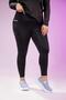 Women's Plus Size Leggings with Piping Detail, Black - 6