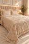 Ruffle Pine 3 Piece Double Pique Set Beige