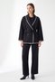Edge-Stitched Scuba Jacket 202717 - Black - 2