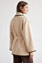 Edge-Stitched Scuba Jacket 202717 - Beige - 3