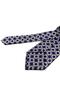 Navy Blue Motif Patterned Classic Tie with Handkerchief Kk14051 - 3