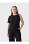 Black Metal Appliqué Gathered Blouse - 5