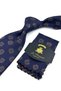 Classic Tie with Plum Flower Pattern Handkerchief Kk13996 - 2