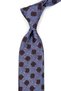 Blue Coffee Floral Pattern Classic Tie with Handkerchief Kk13991