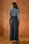 Double Belted Denim Skirt Black - 6