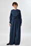 Denim Skirted Trousers Dark Blue - 3