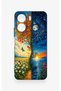 Redmi 13C Compatible Sky and Earth Pattern Silicone Case - 4