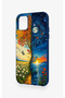 iPhone 11 Compatible Sky and Earth Pattern Silicone Case - 3
