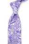 Lilac Floral Pattern Italian Silk Tie İk2614