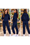 Girls' Hooded Rubberized Tracksuit Set - 2