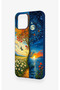 iPhone 12-12Pro Compatible Sky and Earth Pattern Silicone Case - 3