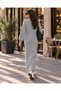 Women's Full Length Long Wool Knitwear Sweater with Zipper Detail 125 cm - 2