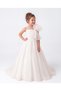 Babyaden Thin Strap Collar with Big Bow Girl's Long Evening Dress