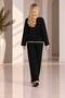 Women's comfortable fit collar patterned knit 2-piece set - 3