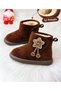Girls' Non-Slip Snow Boots with Fur Inside Children's Boot Shoes - 5