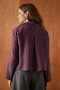 Double-Breasted Collar Button Detailed Blouse Burgundy - 6