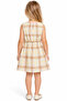 Girl's Jumpsuit with Plaid Pattern and Elastic Waist - 2
