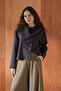 Double-Breasted Collar Button Detailed Blouse Brown - 4