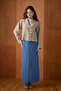 Double-Breasted Collar Button Detailed Blouse Beige - 2
