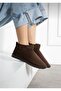 Short Boots with Fur and Flat Sole Ug Model Women's Youth Boots - 2
