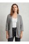 Women's Gray Double-Pocket Knitwear Cardigan