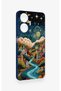 Realme C55 Compatible Night Tale Patterned Silicone Case - 3
