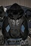Black Tribal Motif Gothic Fur Y2K Crop Cardigan