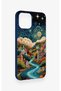 iPhone 12-12Pro Compatible Night Tale Patterned Silicone Case - 3