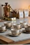 Cappuccino Cup Set Reflection Alzar Brown 270 Cc Cafe, Restaurant, Latte Cup Set of 6 - 2