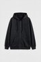 Sparkly Glitter Hooded Oversize Zippered Kangaroo Pocket Soft Textured Sweatshirt Cardigan - 3