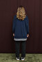 Two-Thread Combed Cotton Fabric Pocket Detail Tunic Dark Blue 10720 - 3
