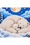 Panel Patterned Baby Blanket Double Layer Interlock 100% Cotton 85X85 cm - 5