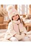 1-4 Years Old Baby Girl & Child Scarf, Beanie, Gloves 3-Piece Set - 3