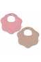 Pink Latte Flower Baby Bib Set of 2 - 3