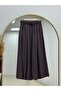 Gülcemal Drawstring Skirt Trousers-By5000 Brown - 2