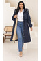 Women's Plus Size Removable Hooded Plush Fur Inside Waist Tie Detail Winter Thick Long Coat 29012 - 6