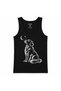 Moonlit Companion Dog & Crescent Graphic Tank Top