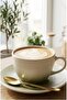 Cappuccino Cup Set Reflection Alzar Green 270 Cc Cafe, Restaurant, Latte Cup Set of 6 - 5