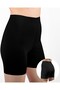 Women's Black High Waist Seamless Maxi Shorts, 45% Pima Cotton, 45% Micromodal, and 10% Elastane - 2