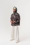 Butterfly Patterned Hooded Oversize Men's Shirt - 5
