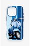 Blue Scooter Patterned Silicone Case Compatible with iPhone 16 Pro - 2