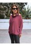 Italian Leopard Detailed Shawl Knitwear Blouse Set Dusty Rose