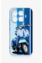 Mi 17t 5g Compatible Blue Scooter Patterned Silicone Case - 2